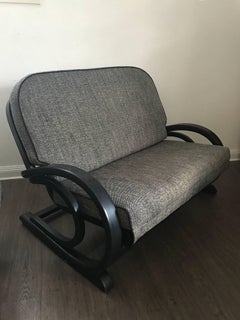1937 Famulus British Pe Gane, Modernist Art Deco Two-Seat Cantilever Sofa