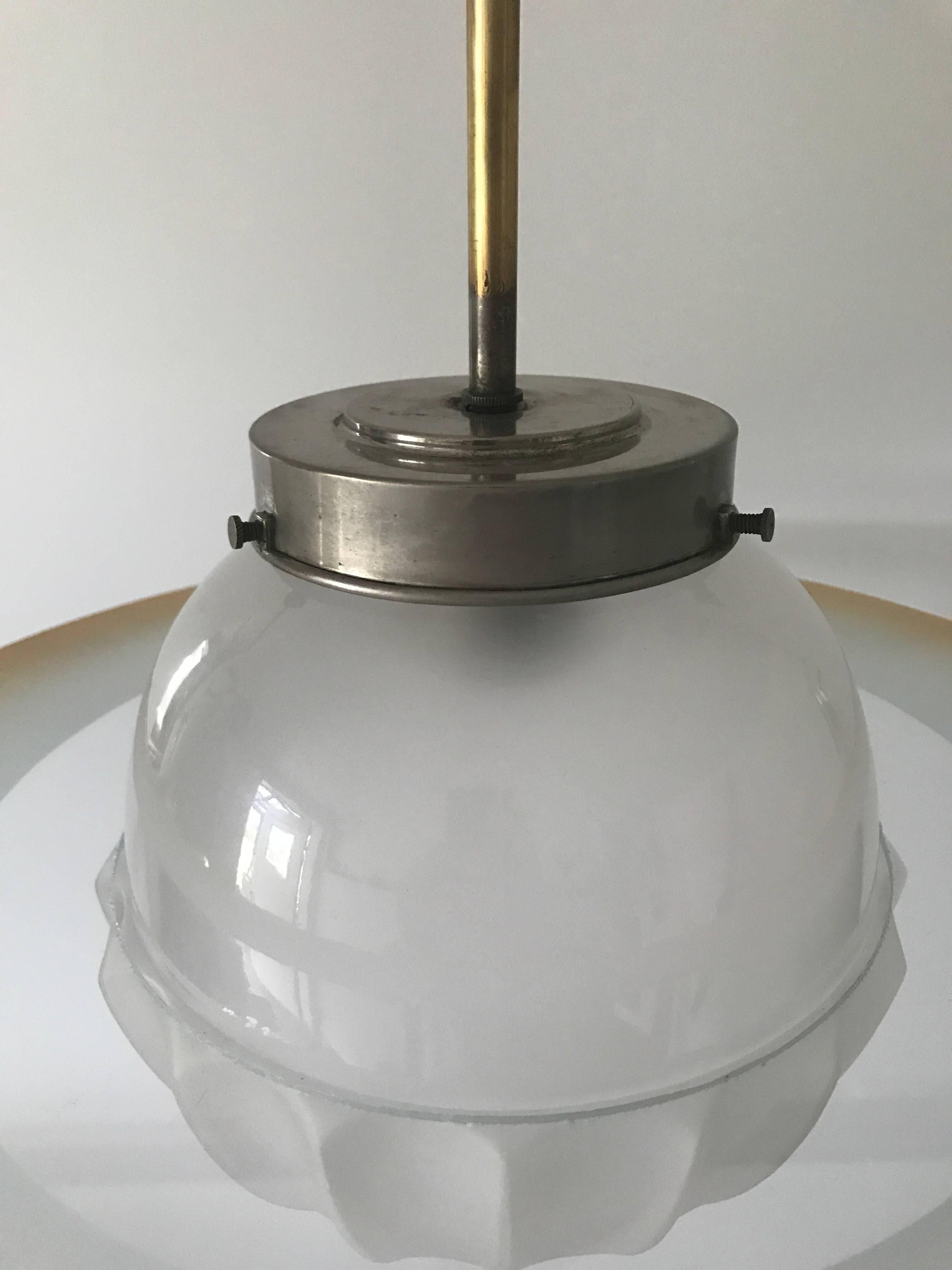 1935 Swedish Art Deco Functionalism Glass Saturn Lamp 1