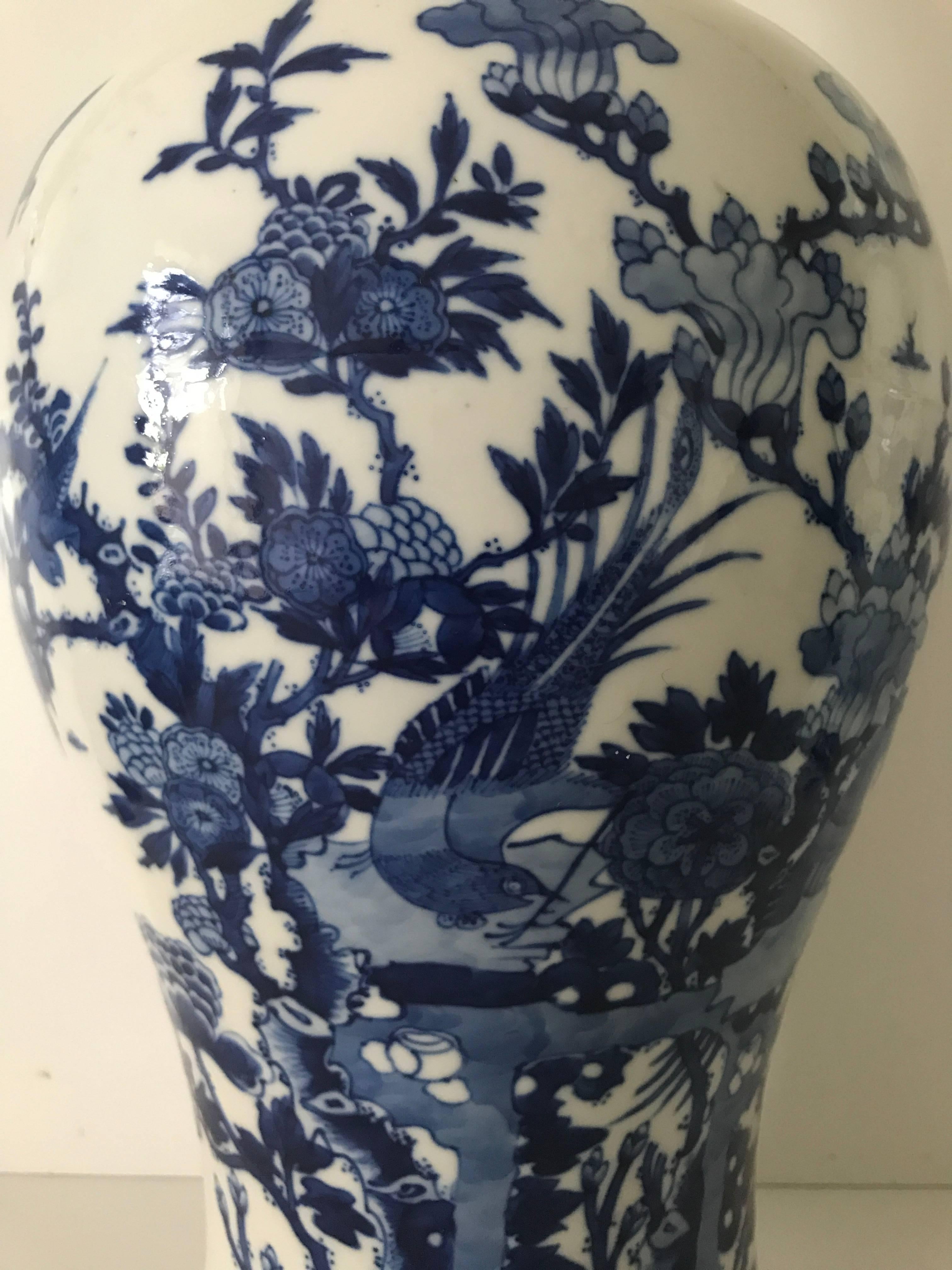 Large Chinese Mirror Pair of Kangxi Style Porcelain Vases 3