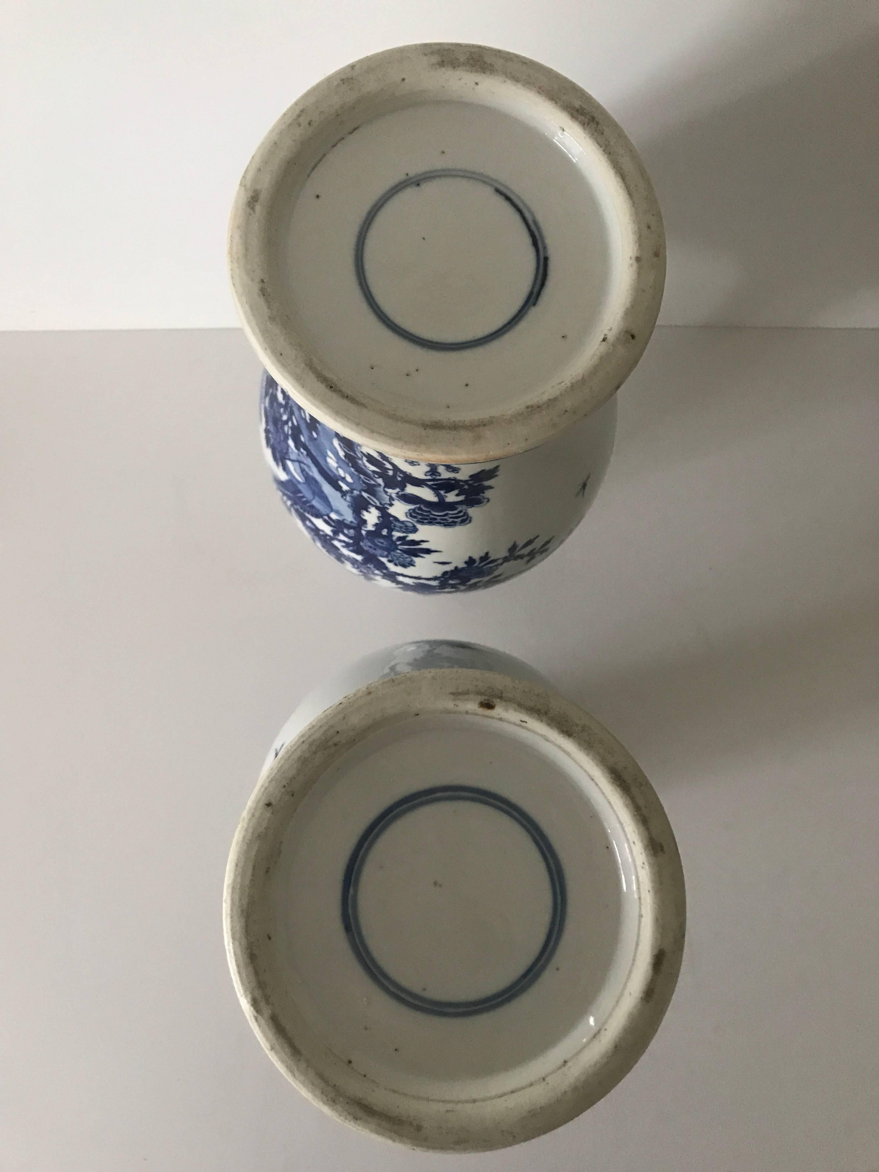 Large Chinese Mirror Pair of Kangxi Style Porcelain Vases 4