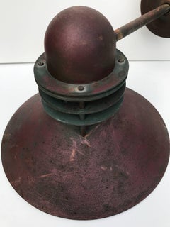 Late 20th Century, Pair of Louis Poulsen Copper Outdoor Wall Lamps Nyhavn