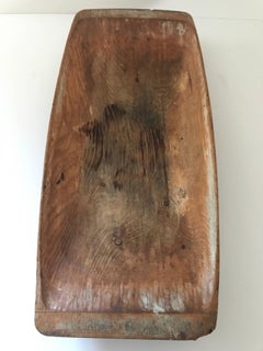 Swedish Large Late 19th Century Wooden Bowl in Form of a Baking Tray