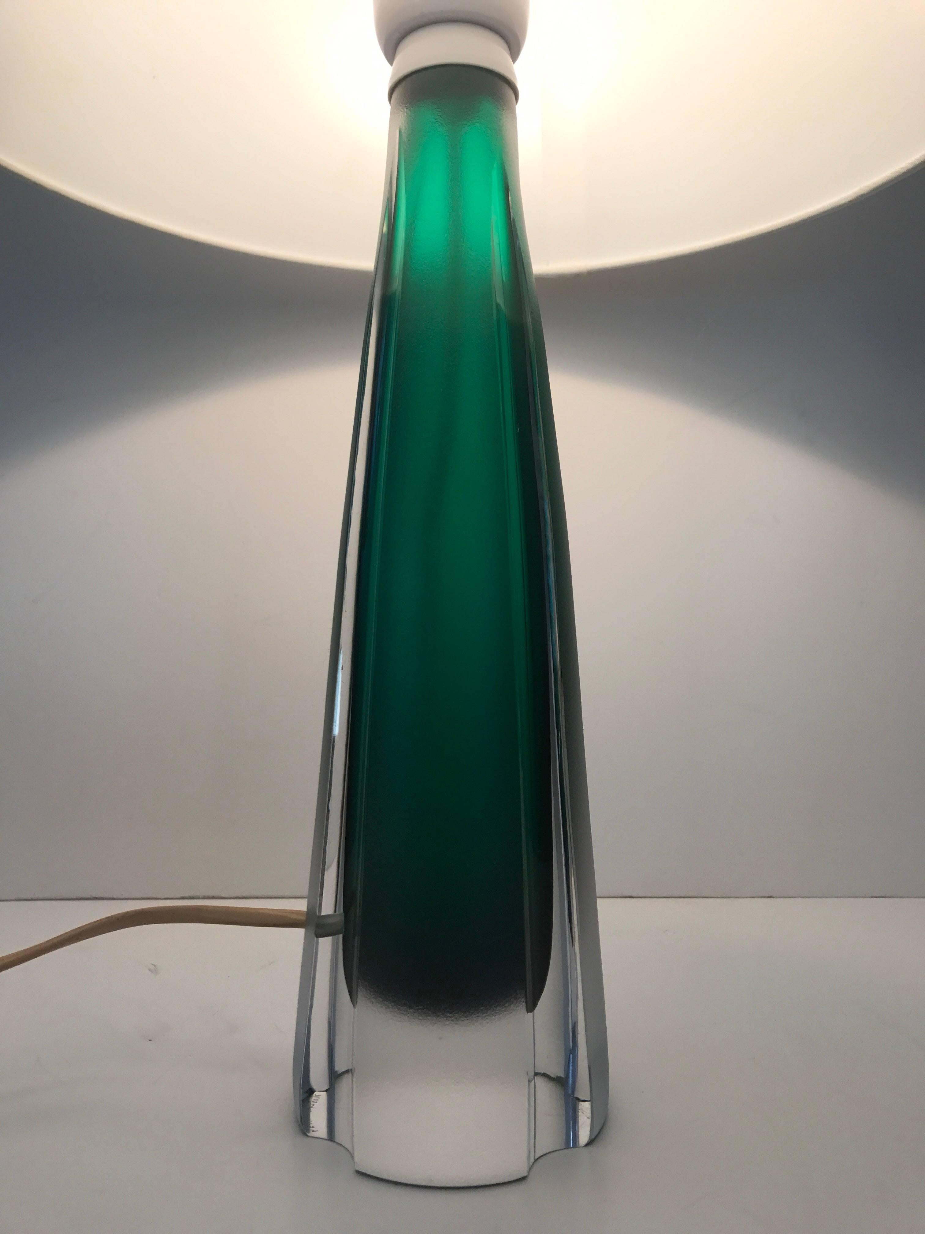 Swedish 1959, Kosta Art Glass Table Lamp In Excellent Condition For Sale In Drottningholm, SE