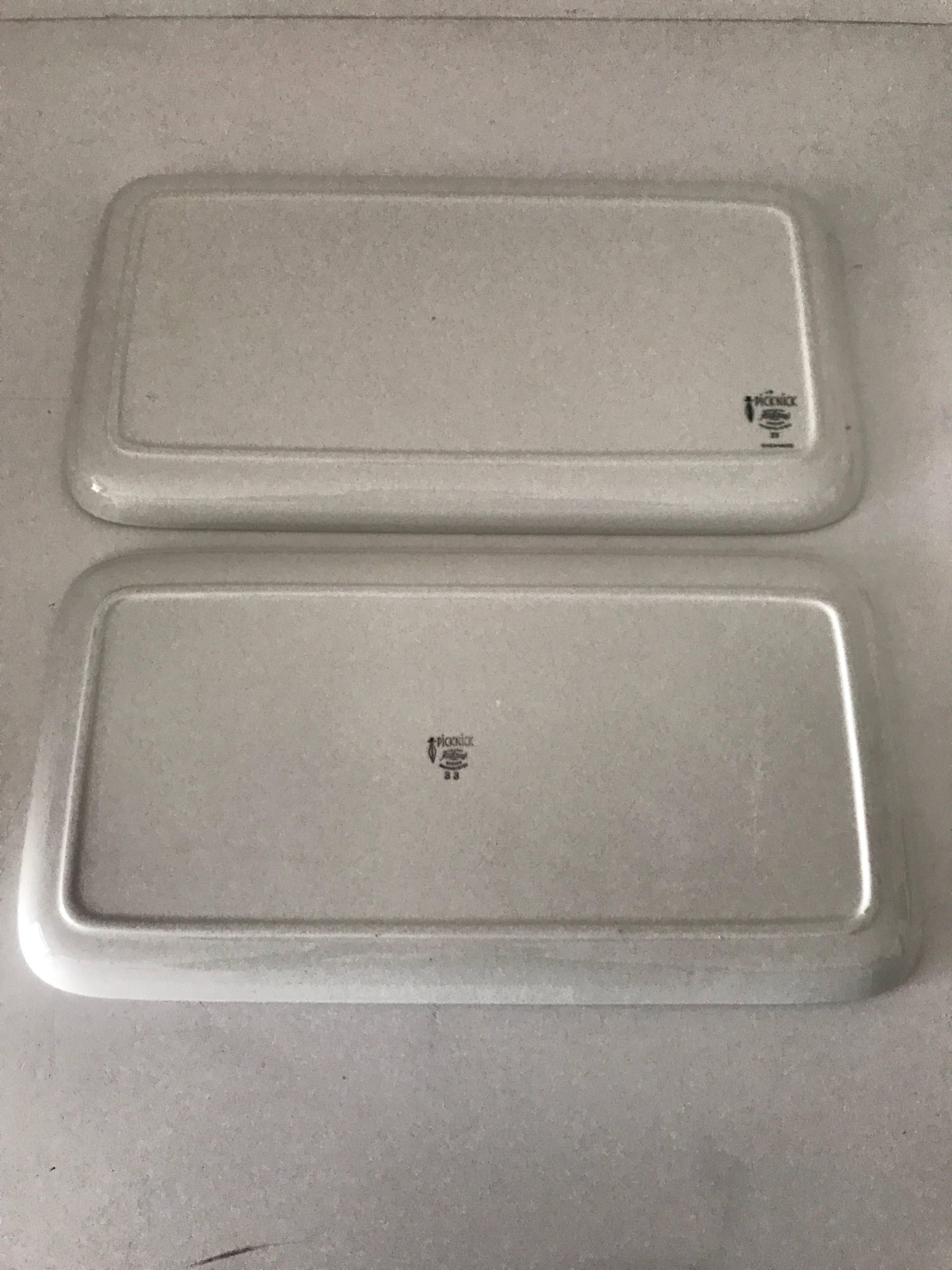 Swedish Rörstrand and Marianne Westman Picknick Porcelain Tray For Sale 3