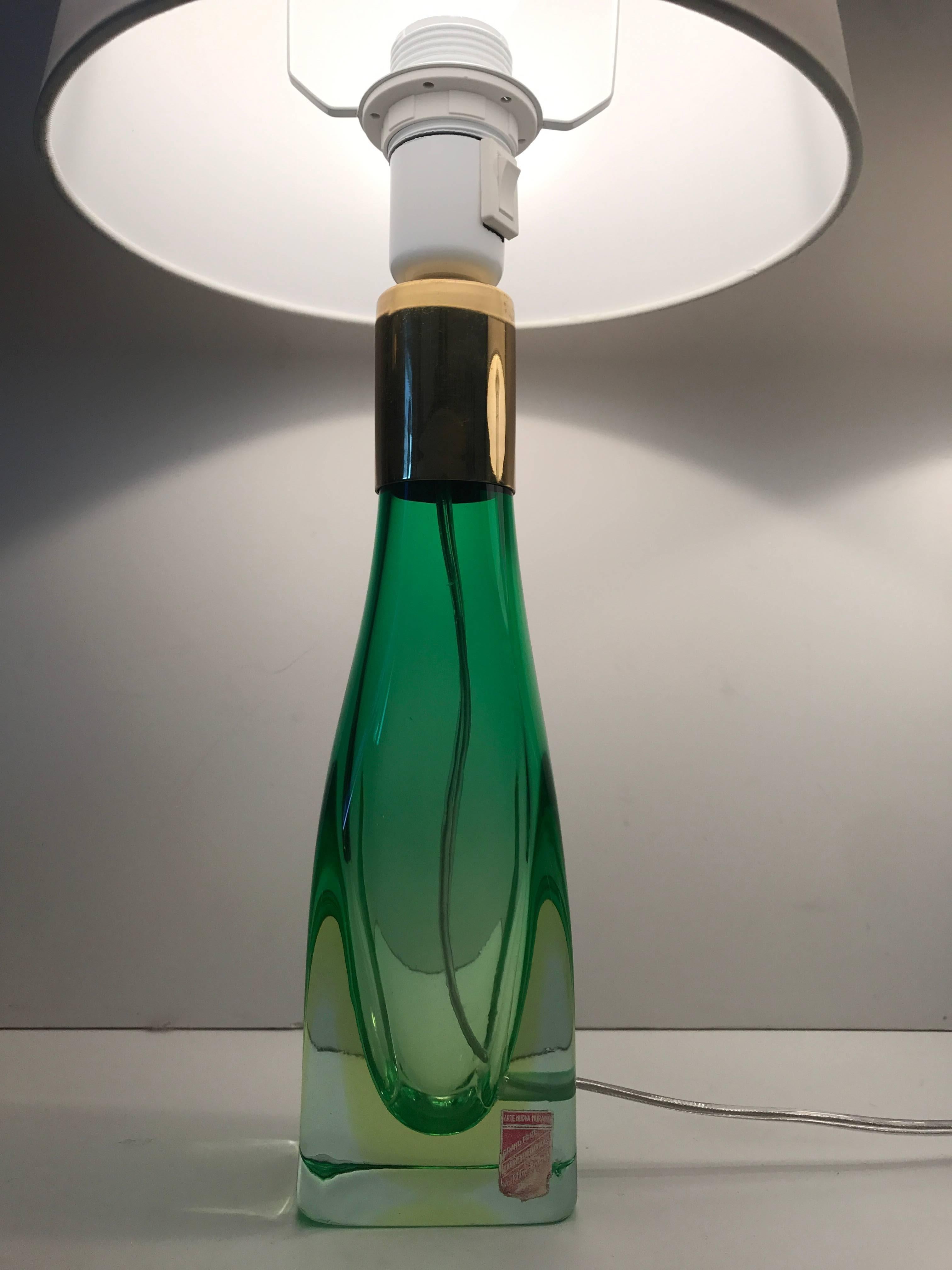 Pair of Italian Venetian Murano Art Glass Table Lamps 1958 Arte Nuova, Murano 2
