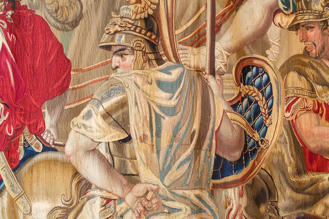 Jan Frans Van Den Hecke 17th Century Alexander's Brussels Tapestry In Good Condition For Sale In Barcelona, ES