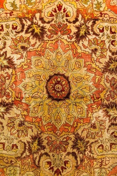 Real Turkish Kaysery Silk Rug Signed
