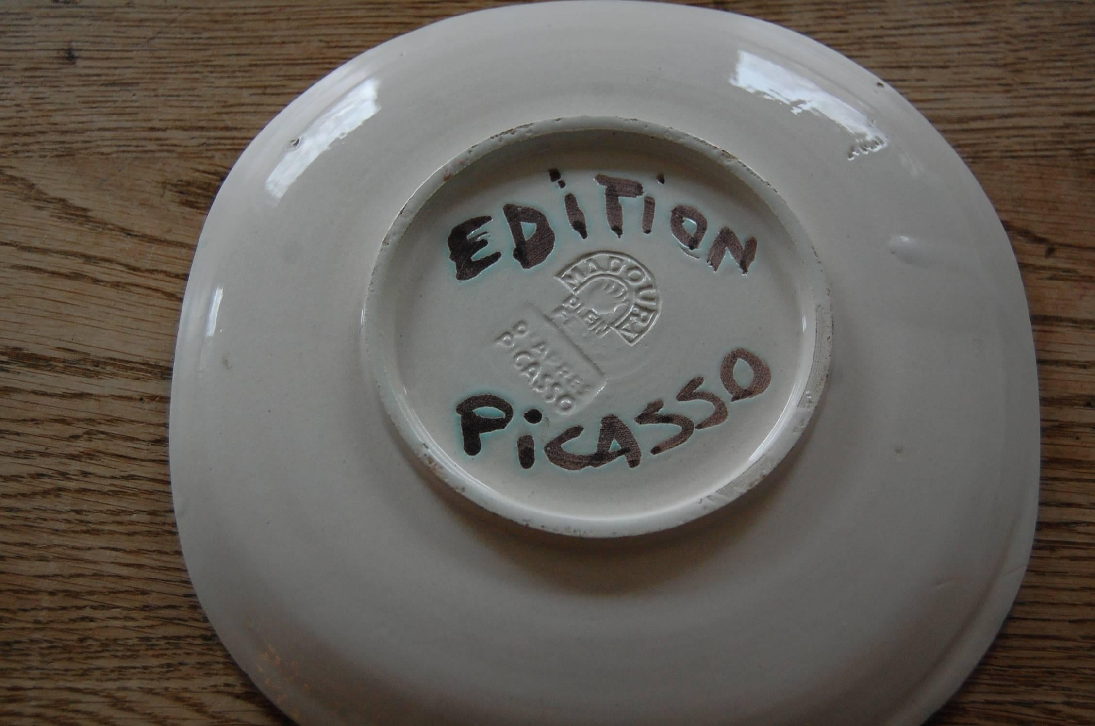 French Sought After Plate Square ‘Picador’ by Picasso AR 160 For Sale
