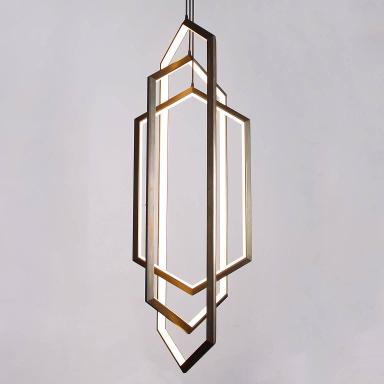 Orbis Vx58 Nickel Hexagon Geometric Modern Led Chandelier Light American Orbis Vx58 Nickel Hexagon Geometric Modern Led Chandelier Light Fixture For