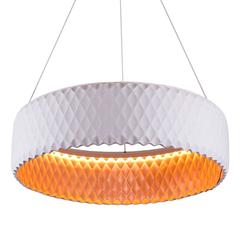 Modern Ornate Hand-Pressed Copper Drum Chandelier, Hira