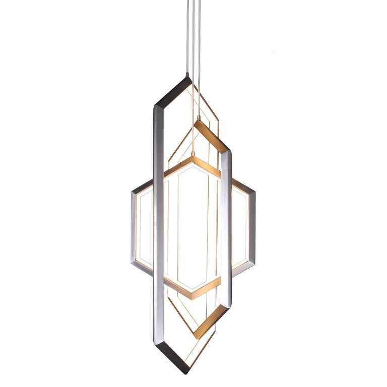 Orbis Vx46 Nickel Contemporary Geometric Modern Led Chandelier Orbis Vx46 Nickel Contemporary Geometric Modern Led Chandelier Light Fixture For