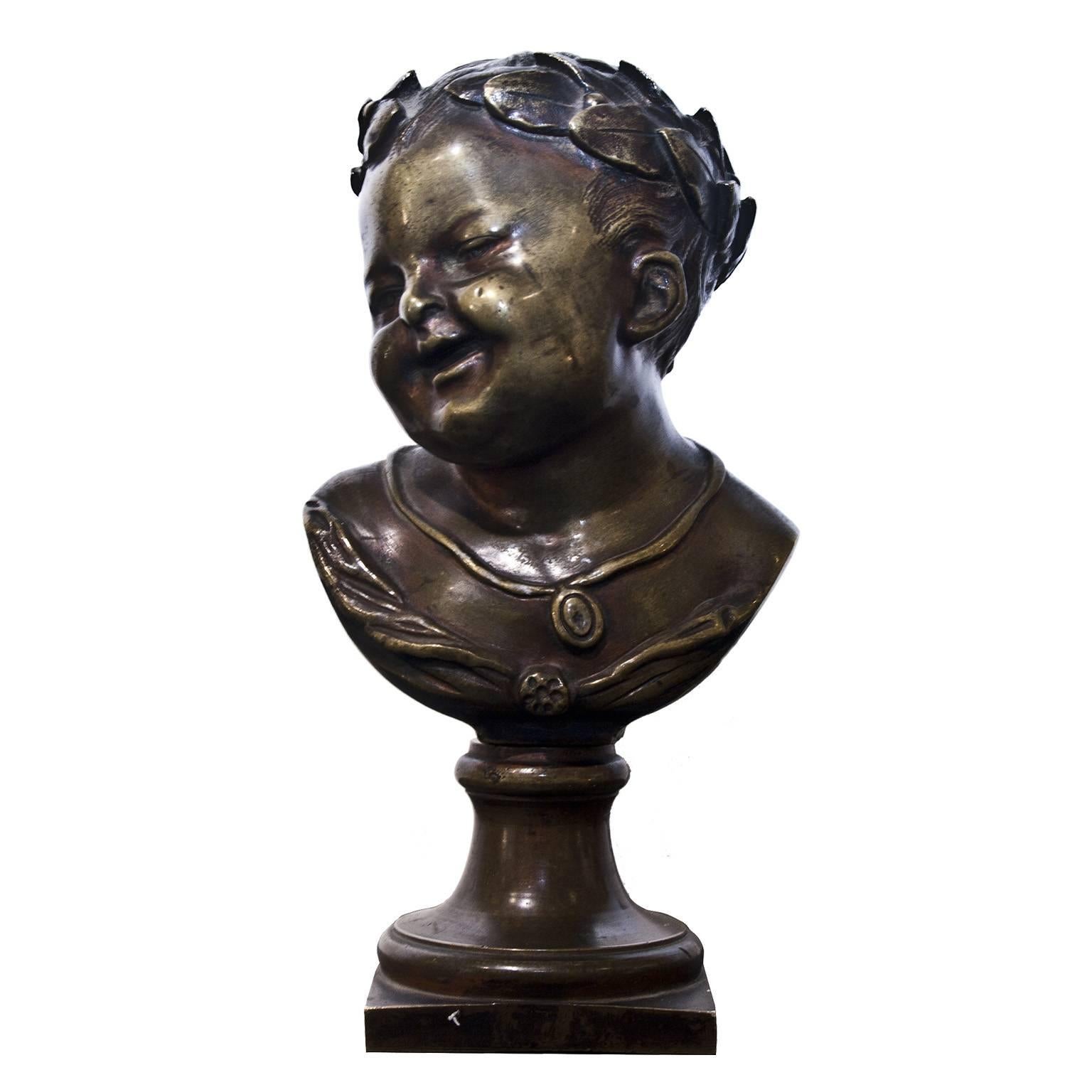 19th Century Young Emperor Bust For Sale