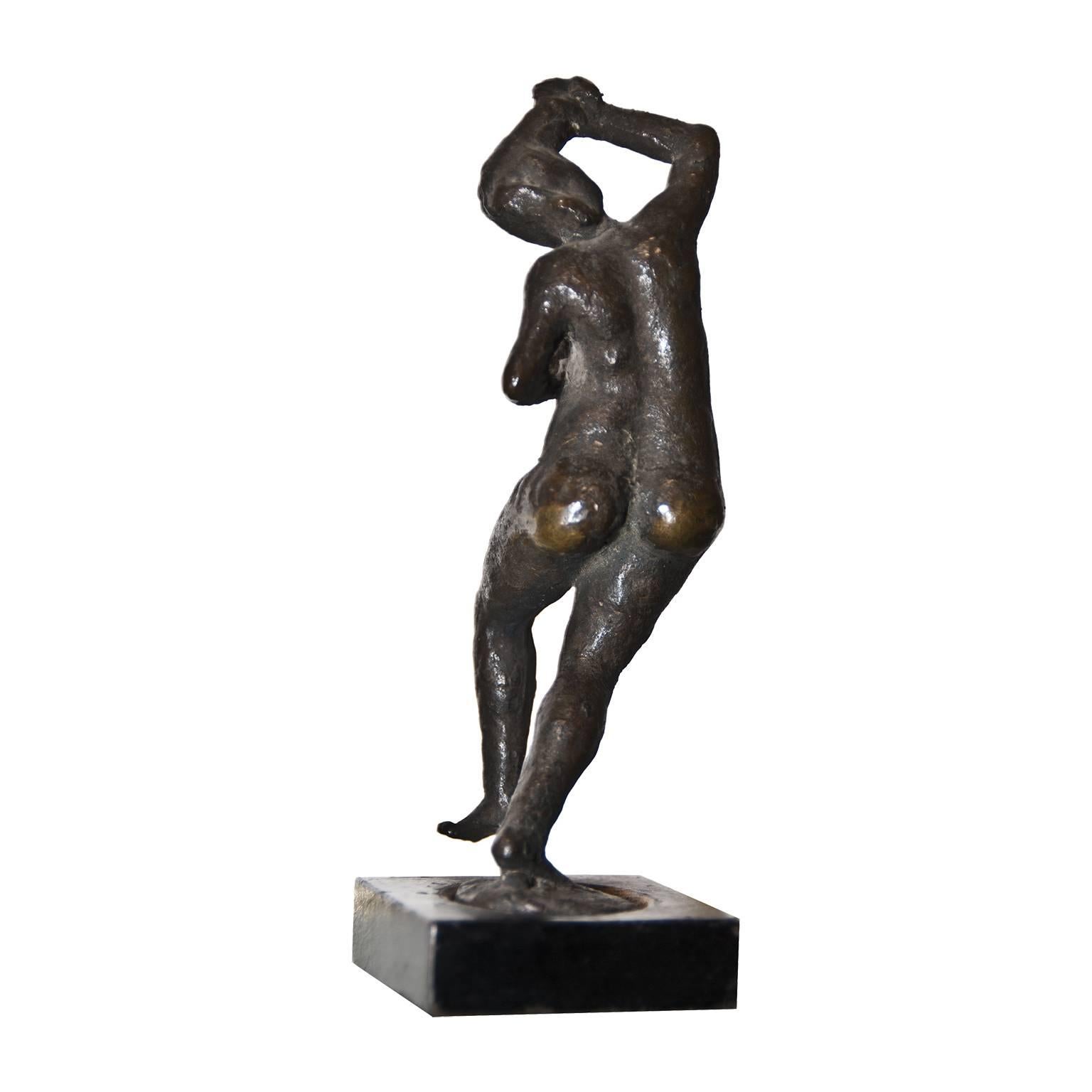 Passo di Danza is a bronze sculpture representing a dancer with wooden base. Signed and dated under the base. Certificate of authenticity signed by the artist. 

Giuseppe Mazzullo was an Italian artist and sculptor. After graduating from the
