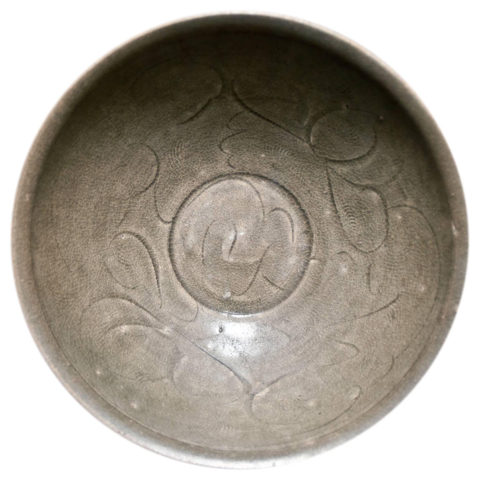 Stoneware Chinese Bowl, Sung Period, 12th-14th Century For Sale