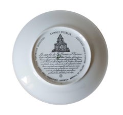 Piero Fornasetti, Vintage Plate from the Series of Church Domes Cupole d'Italia