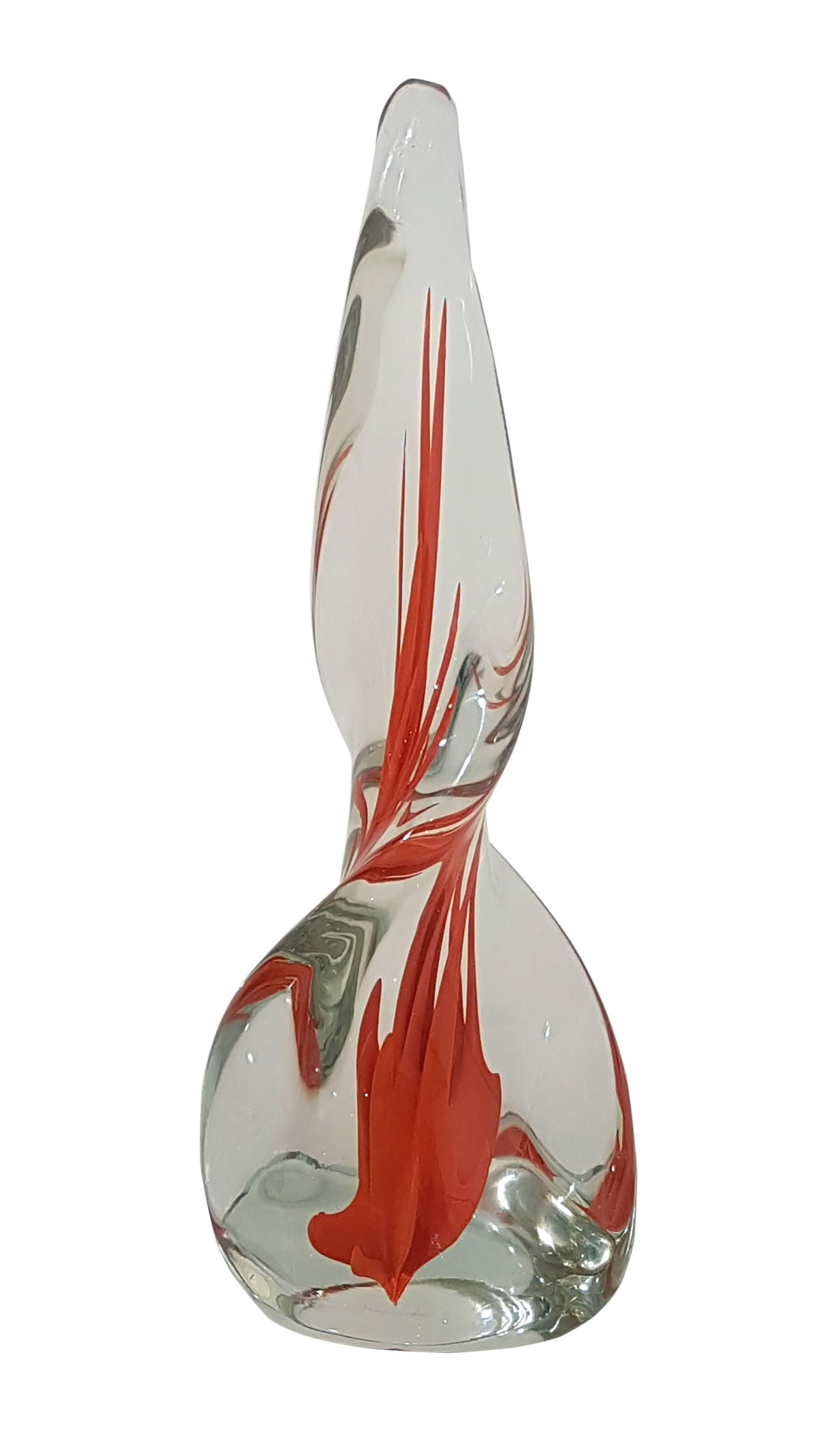 Modern 1950s, Venini Glass Spiraling Obelisk For Sale