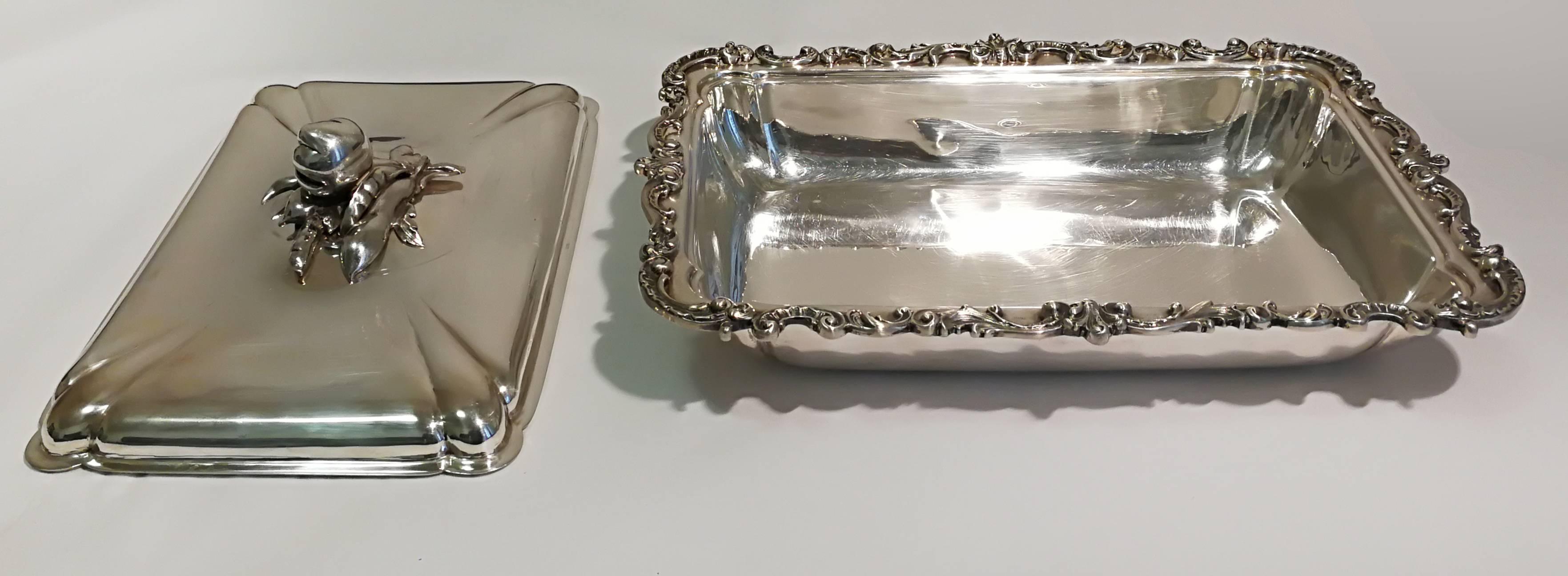 Silver Tray with Top In Good Condition For Sale In Roma, IT