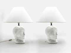 Paire de lampes dans le style de Tommaso Barbi, Italie, années 1980