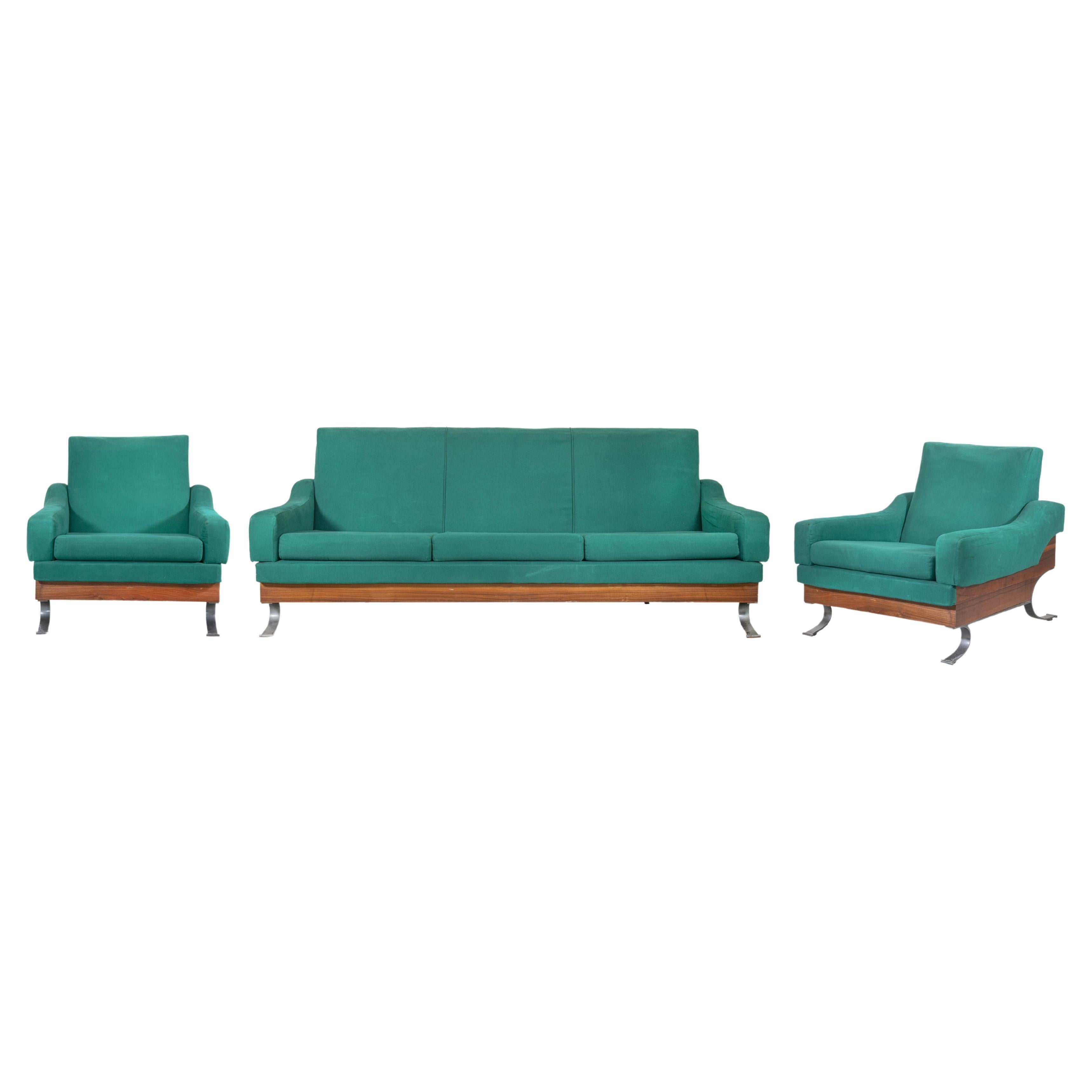 Sofa-Set im Vintage-Stil von Saporiti, Italien 1950er Jahre im Angebot