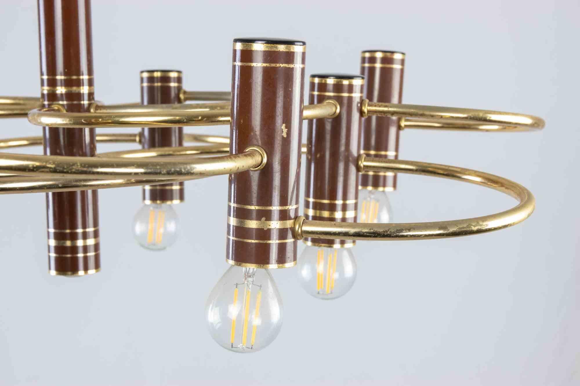 Italiano Lampadario di metà secolo di Gaetano Sciolari, anni '60 in vendita