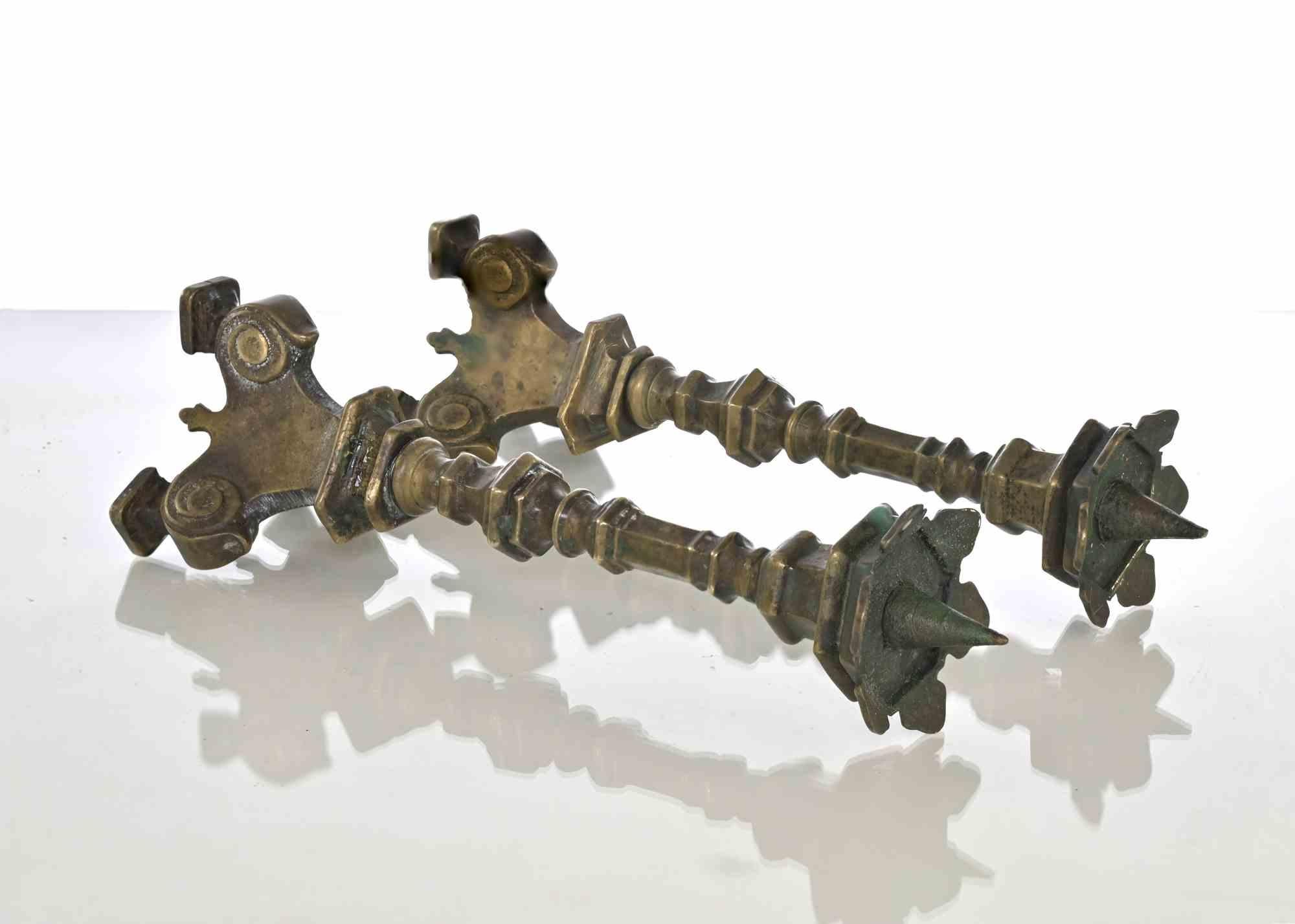Europeo Coppia di candelabri antichi, Italia, XIX secolo in vendita