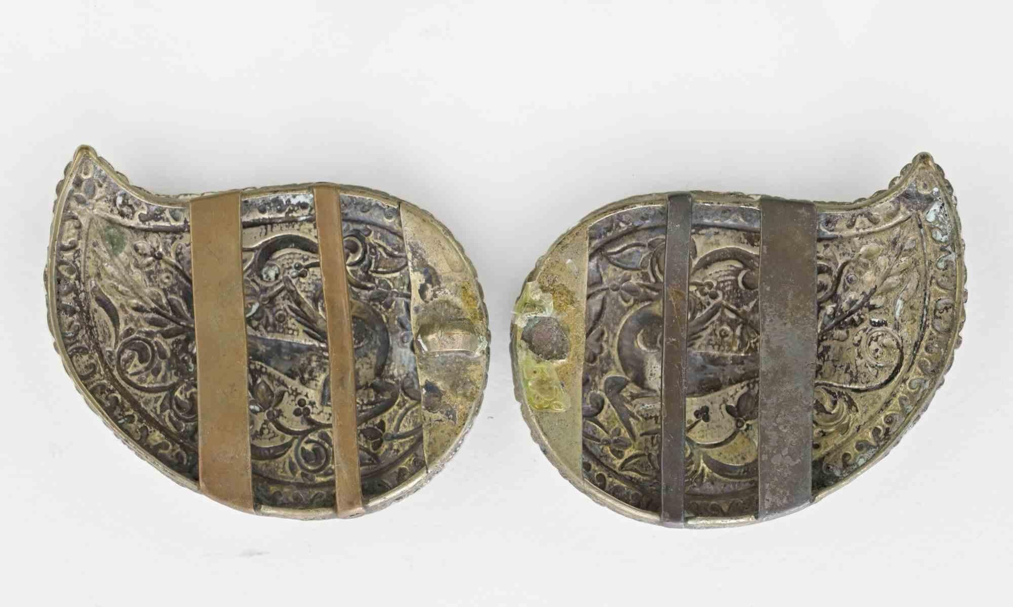 Bulgare Boucle de ceinture ottomane ancienne en argent, XIXe siècle en vente