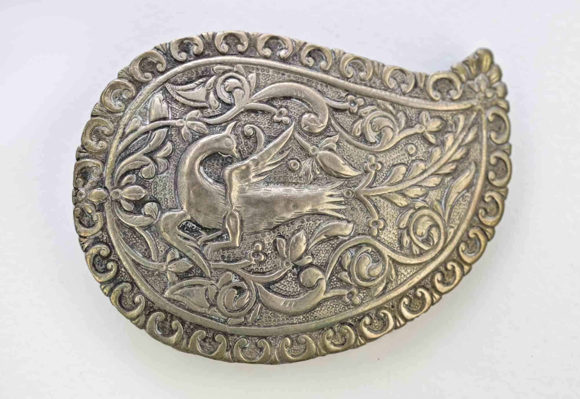 Boucle de ceinture ottomane ancienne en argent, XIXe siècle Bon état - En vente à Roma, IT