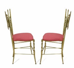 Pair of Neoclassical-Style Brass Chairs, Mid-20th Century