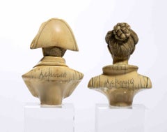 Coppia di sculture in avorio di Arnaldo Giannelli, anni ’30