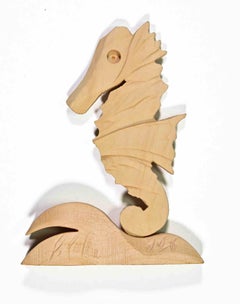 Sea Horse Wooden sculpture, Fernando Codognotto, 2026