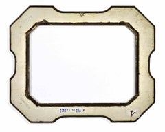 Cornice in legno con decorazioni in stile “parcel-gilt” e sgraffito, Italia, primi del XX secolo