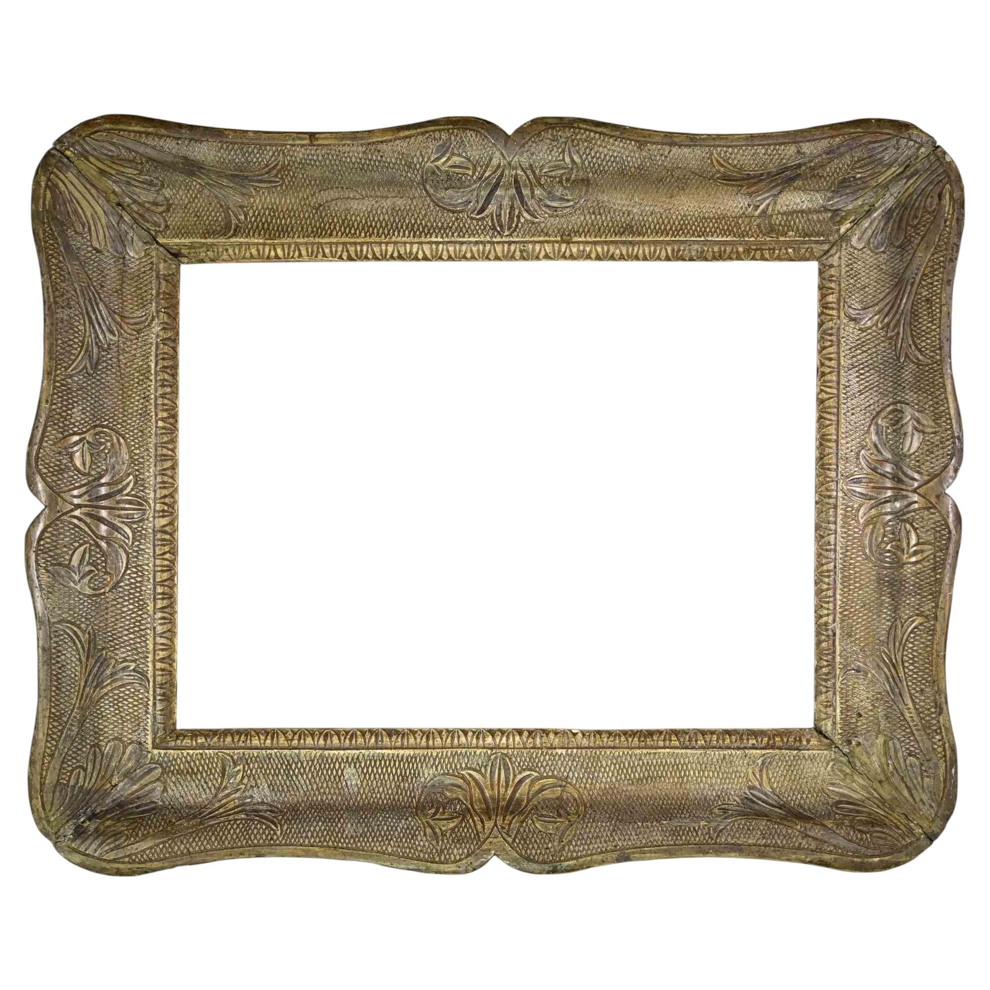 Italian Carved and Gilt Wooden Frame, Early 20th Century For Sale