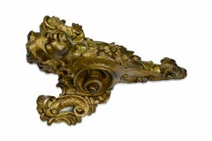 Antique Hand-Carved Giltwood Cherub Wall Bracket, Late 19th Century