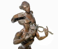 „Der Geiger und seine Muse“ – Skulptur von Misha Frid, 1990er Jahre