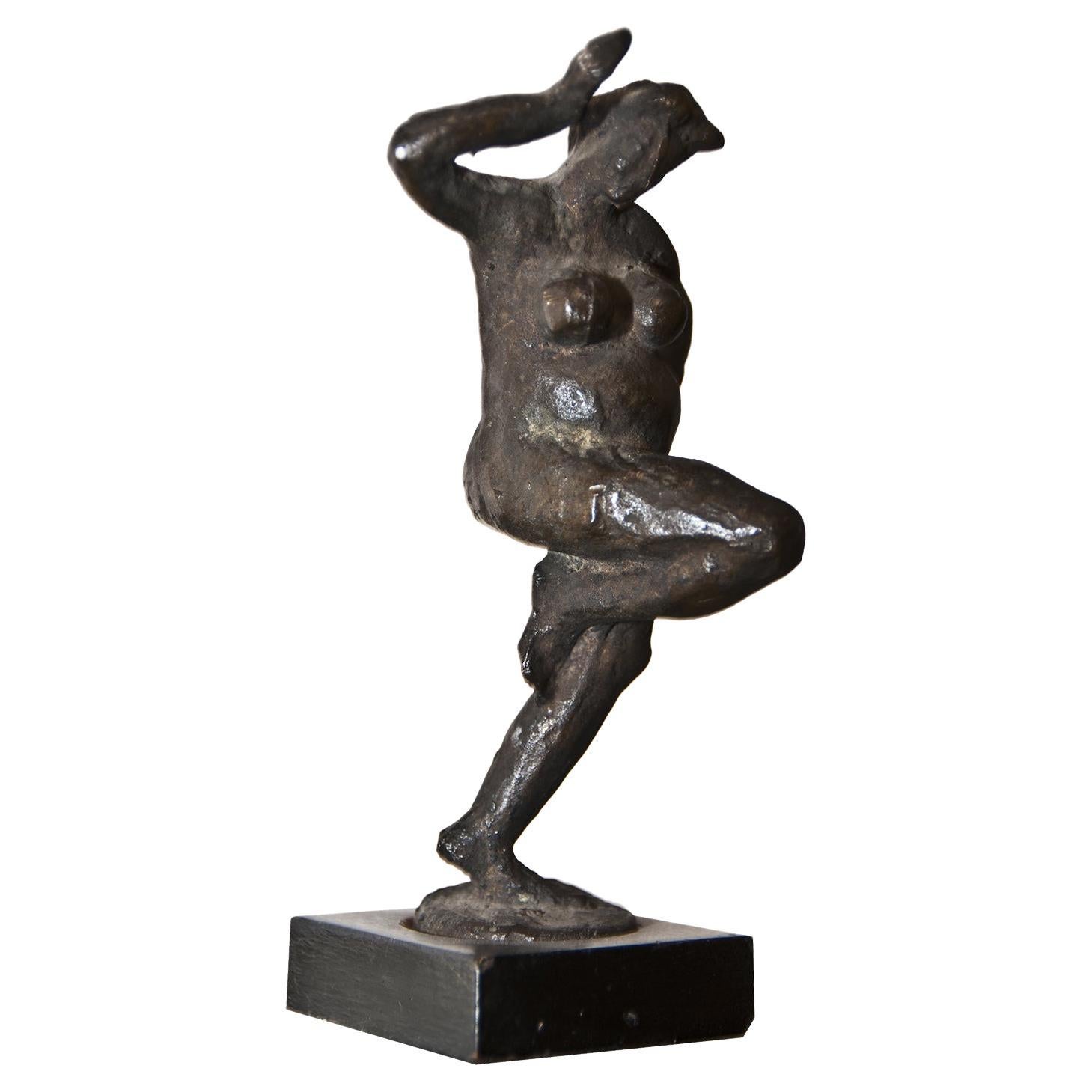 Sculpture en bronze de Giuseppe Mazzullo représentant une danse de marche, Italie, 1946