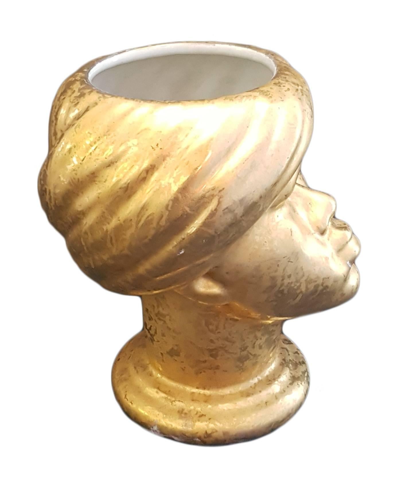 1960s Moro Head Vase by Piero Fornasetti, Italy In Good Condition In Roma, IT