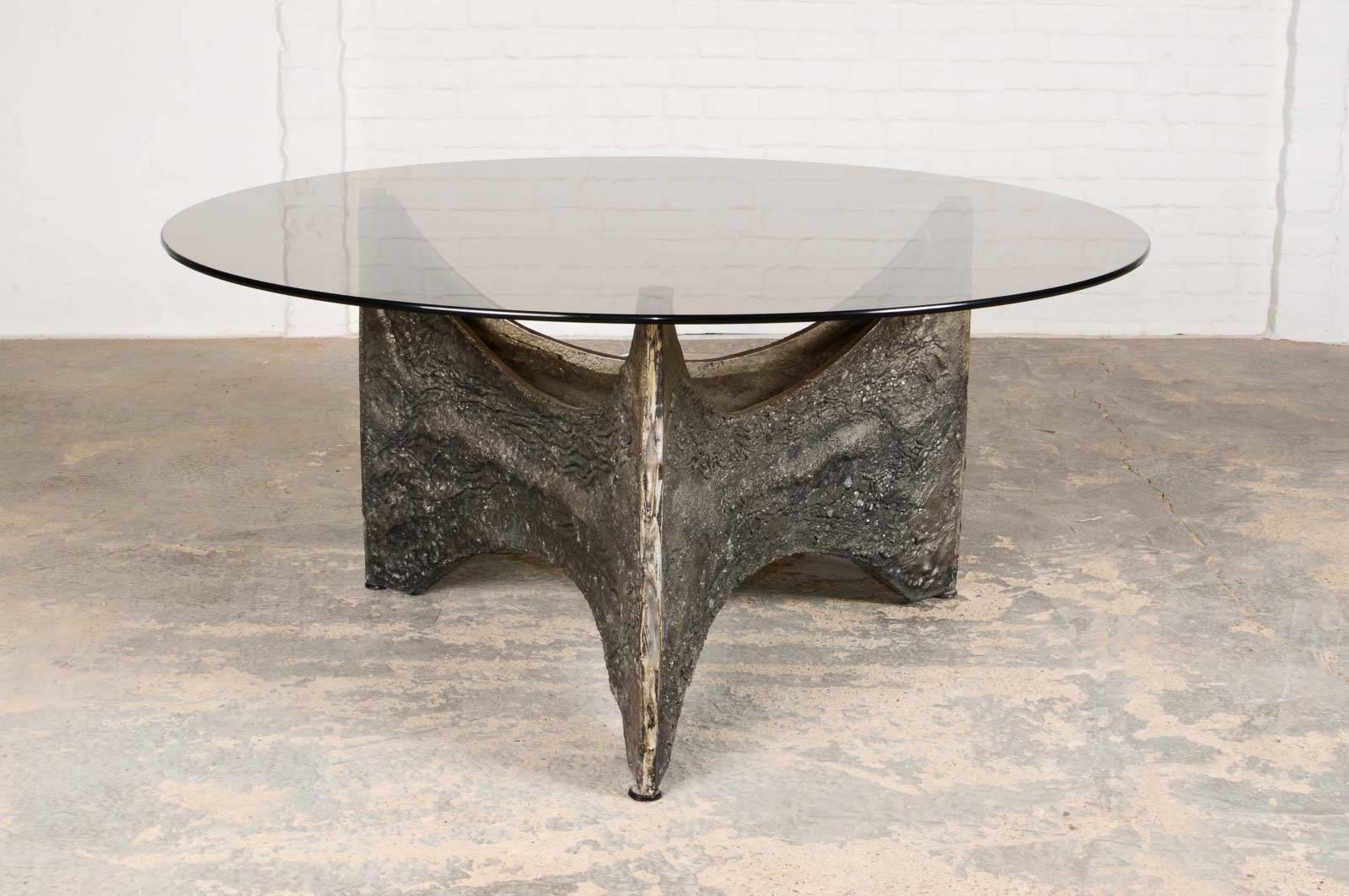 Unknown Mid-Century Brutalist Coffee Table in the Style of Paul Evans