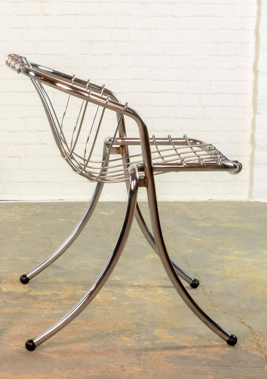 Pair of Mid-Century Italian Dining Chairs Lynn by Gastone Rinaldi for RIMA 2