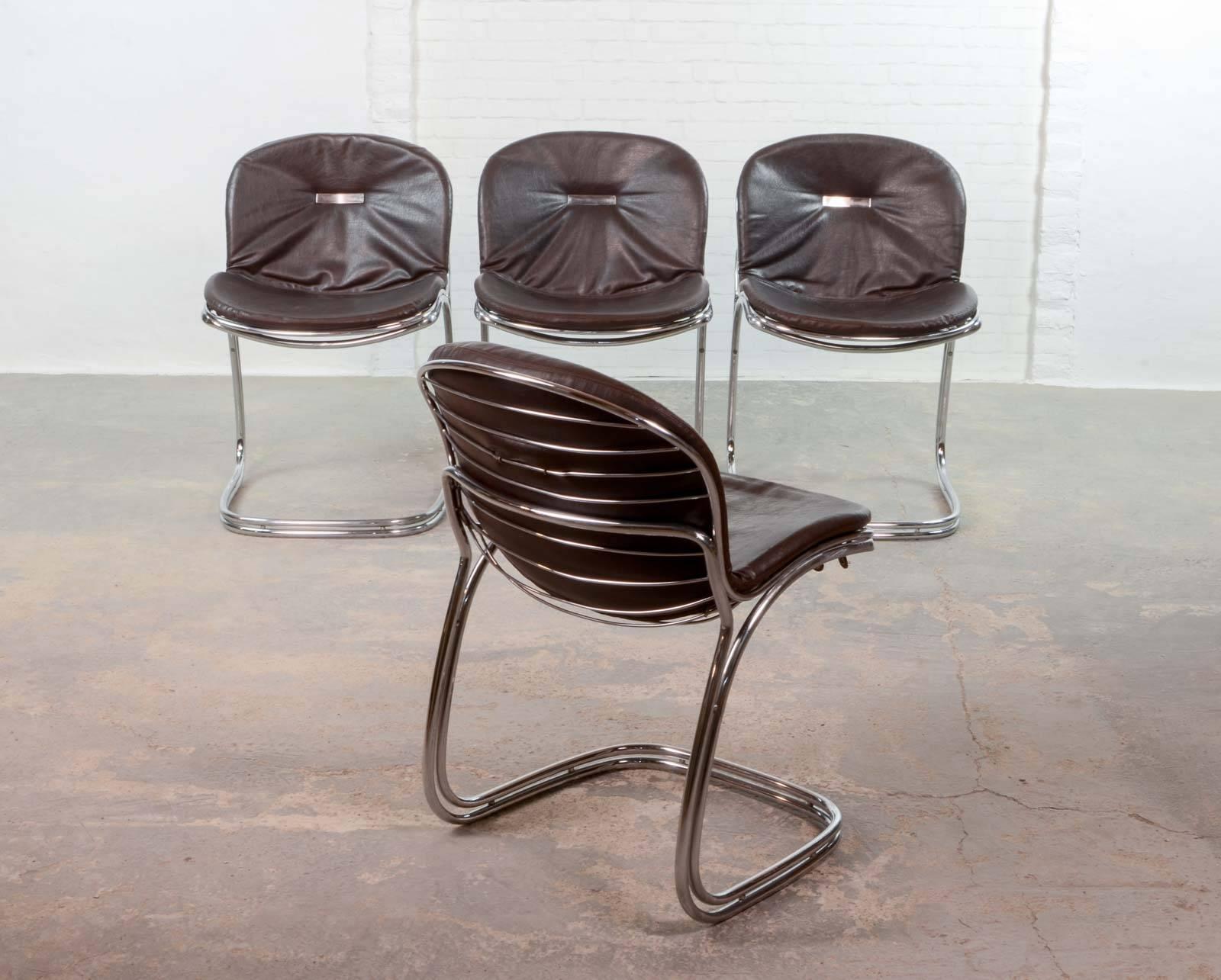 Mid-Century Modern Mid-Century Set of Sabrina Dining Chairs by Gastone Rinaldi for RIMA