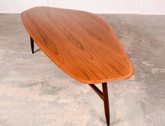 Mid-Century Free Form Kidney Shaped Coffee Table Designed by Svante Skogh