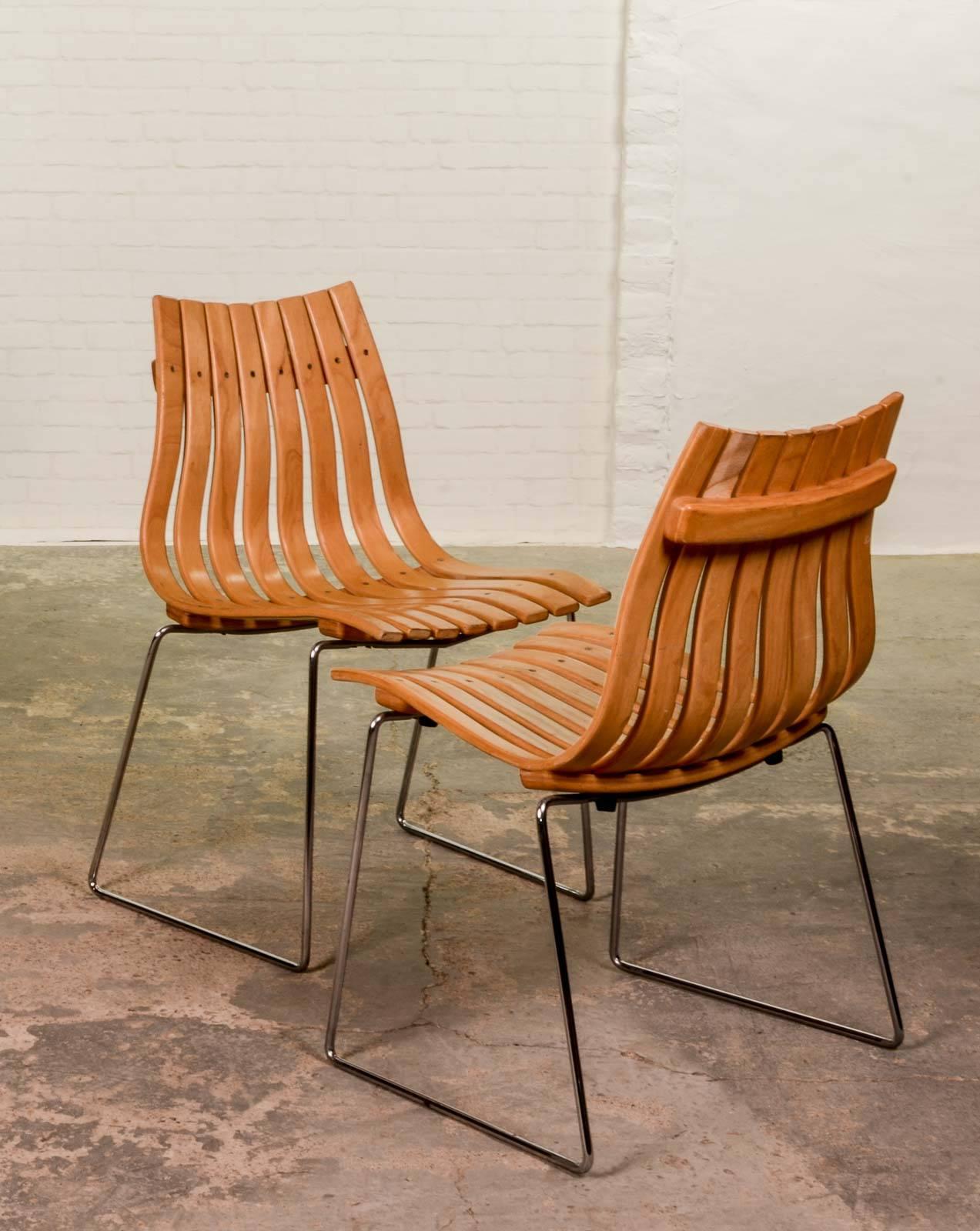 Mid-Century Stackable Junior Dining Chairs by Norwegian Designer Hans Brattrud 1