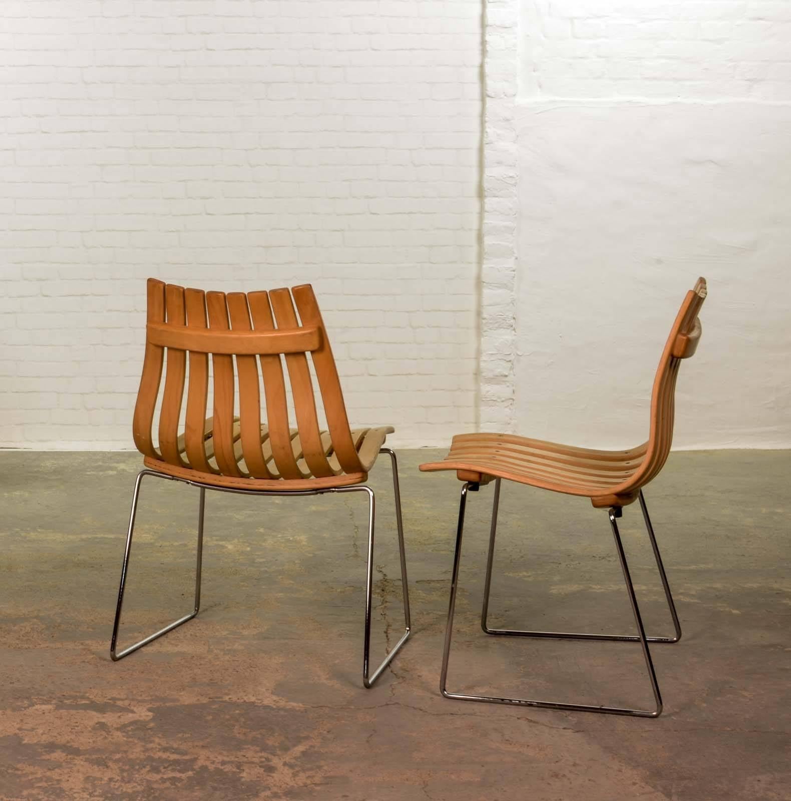 Mid-Century Stackable Junior Dining Chairs by Norwegian Designer Hans Brattrud 2