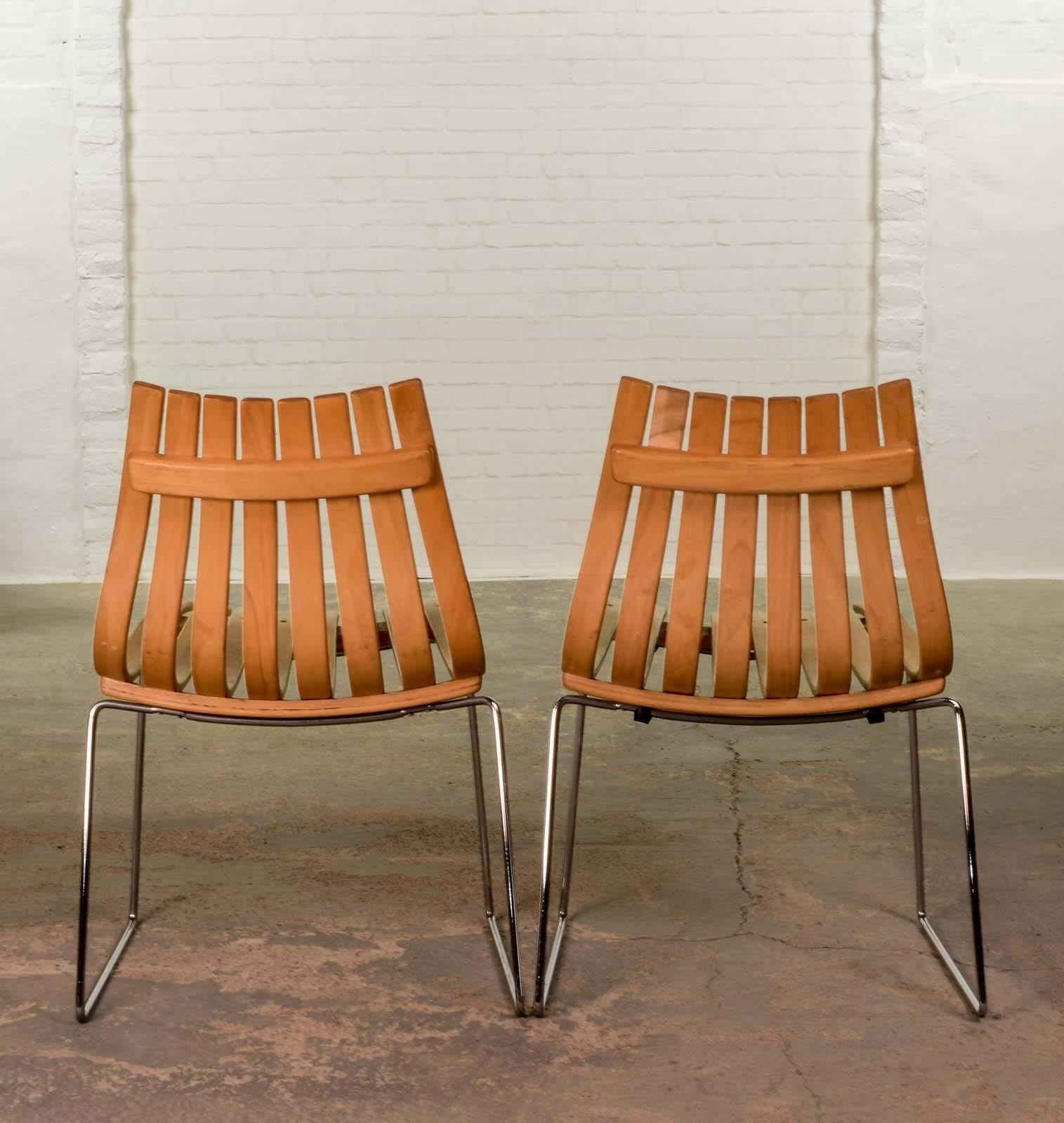 Mid-Century Stackable Junior Dining Chairs by Norwegian Designer Hans Brattrud 3