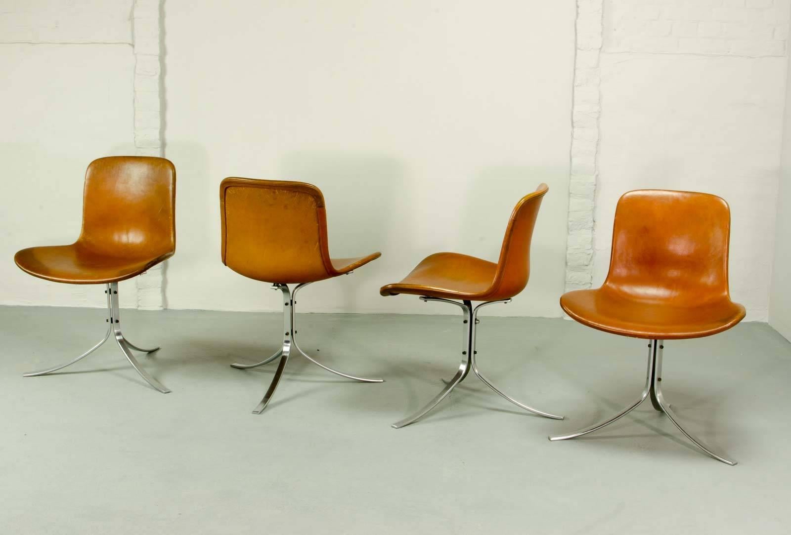Mid-Century Modern Superb First Edition PK9 Dining Chairs by Poul Kjaerholm for E. Kold Christensen