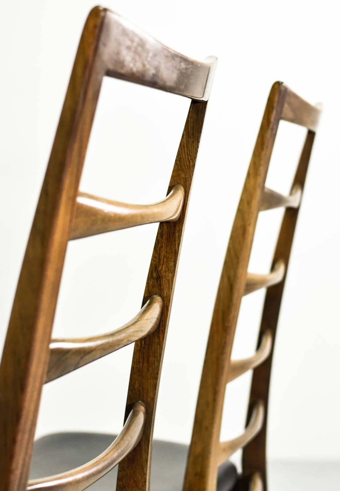Exclusive Rosewood Set of Six ‘Lis' Dining Chairs Designed by Niels Koefoed 1