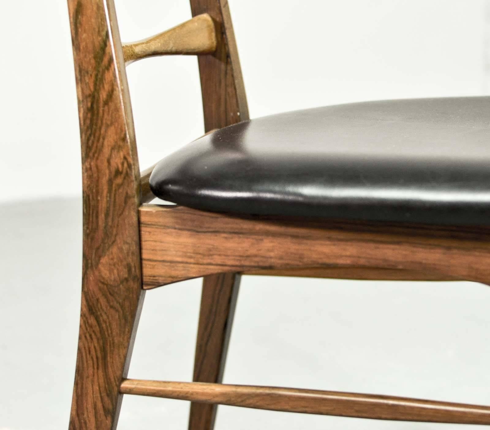 Exclusive Rosewood Set of Six ‘Lis' Dining Chairs Designed by Niels Koefoed 3