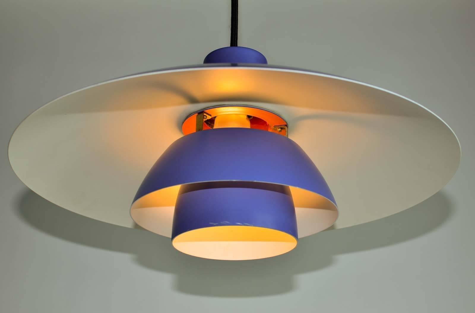 Mid-Century Modern Pair of Midcentury Lavender Pendants PH4/3 by Poul Henningsen for Louis Poulsen