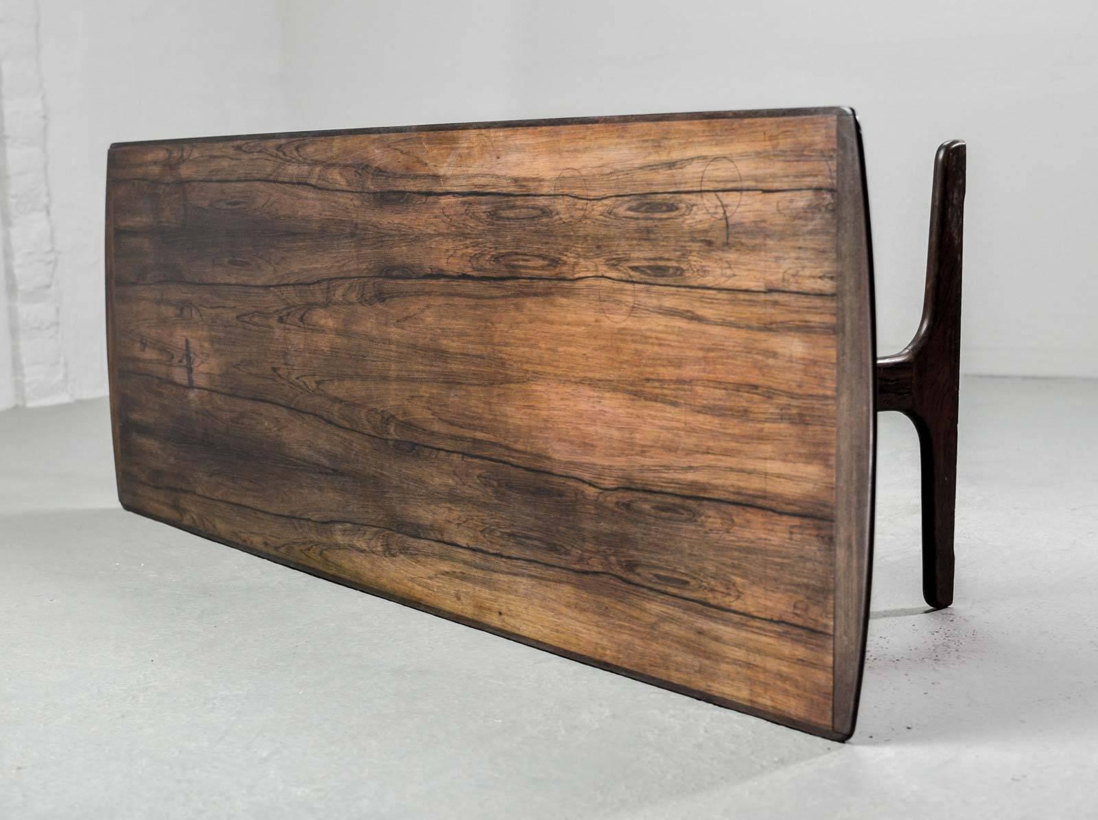Large Dutch Design Rosewood Coffee Table Produced by Fristho for Topform, 1960s 1
