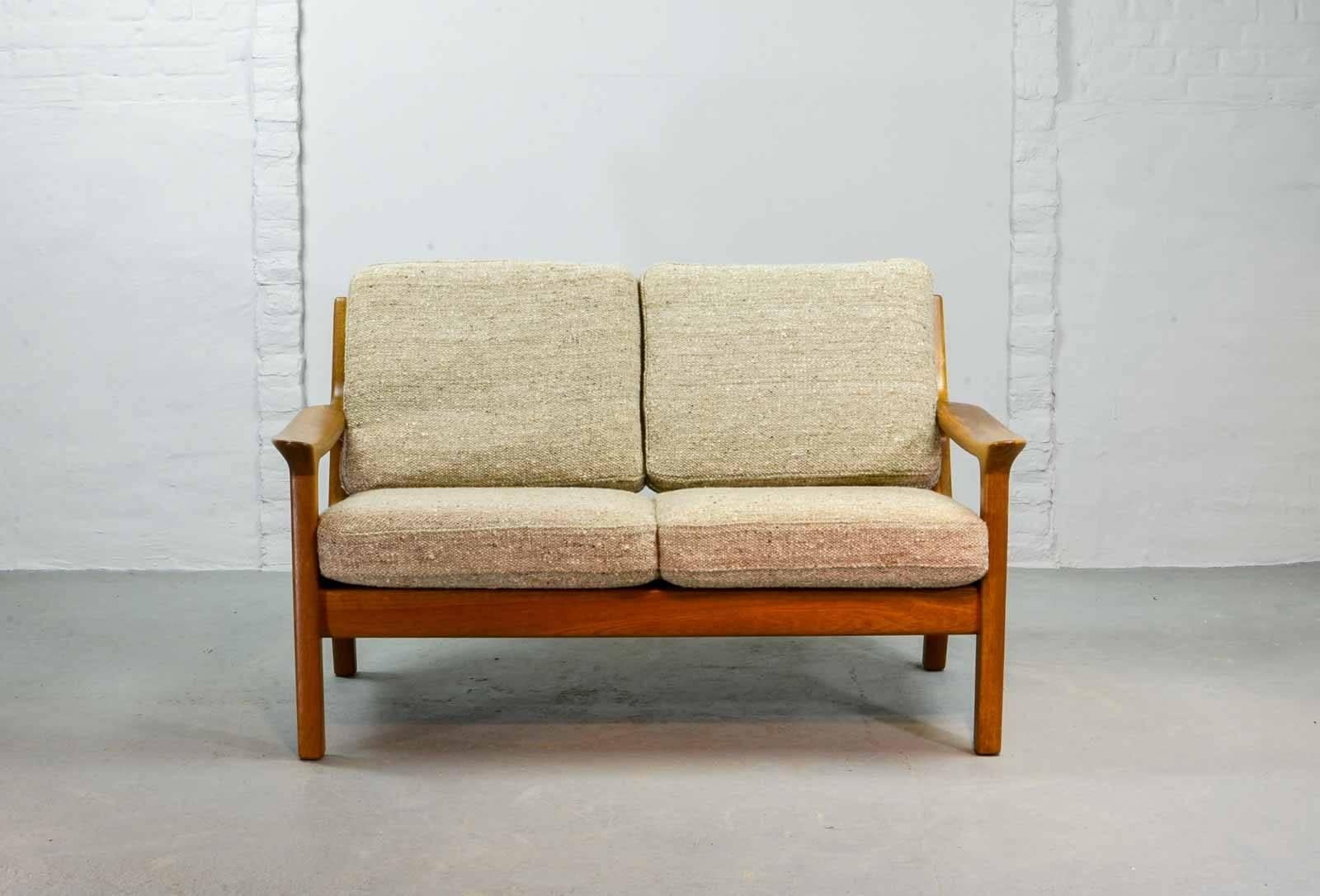 Mid-Century Modern Midcentury Two-Seat Teak Sofa Designed by Juul Kristensen for Glostrup, 1960s