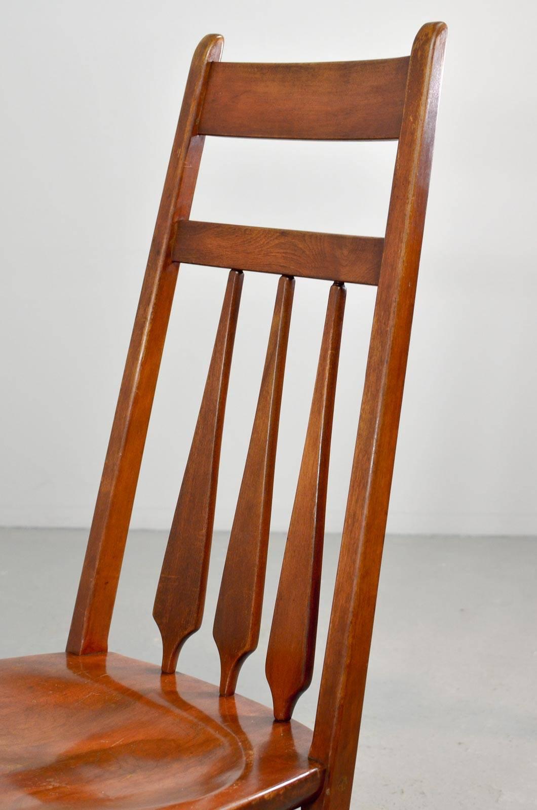 Original Solid Maple Cushman Side Chair Designed by Herman de Vries, 1930s 2